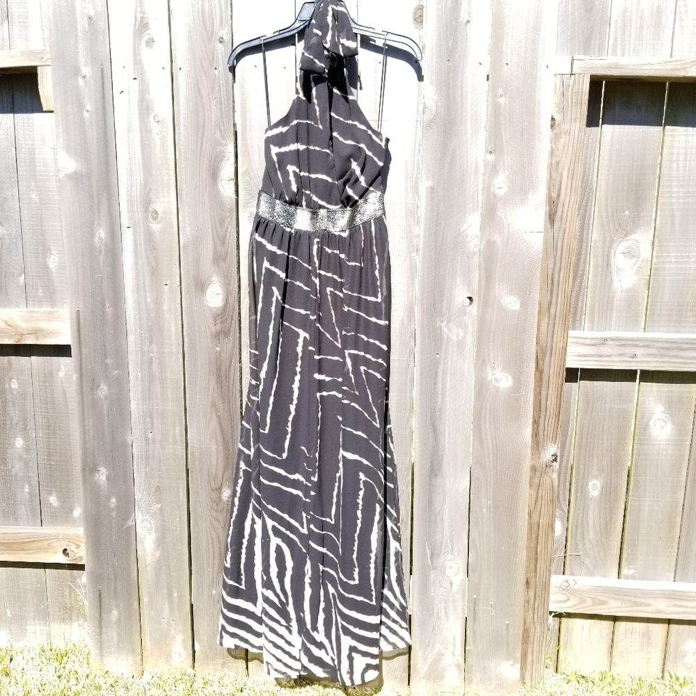Express halter top evening maxi dress size Medium